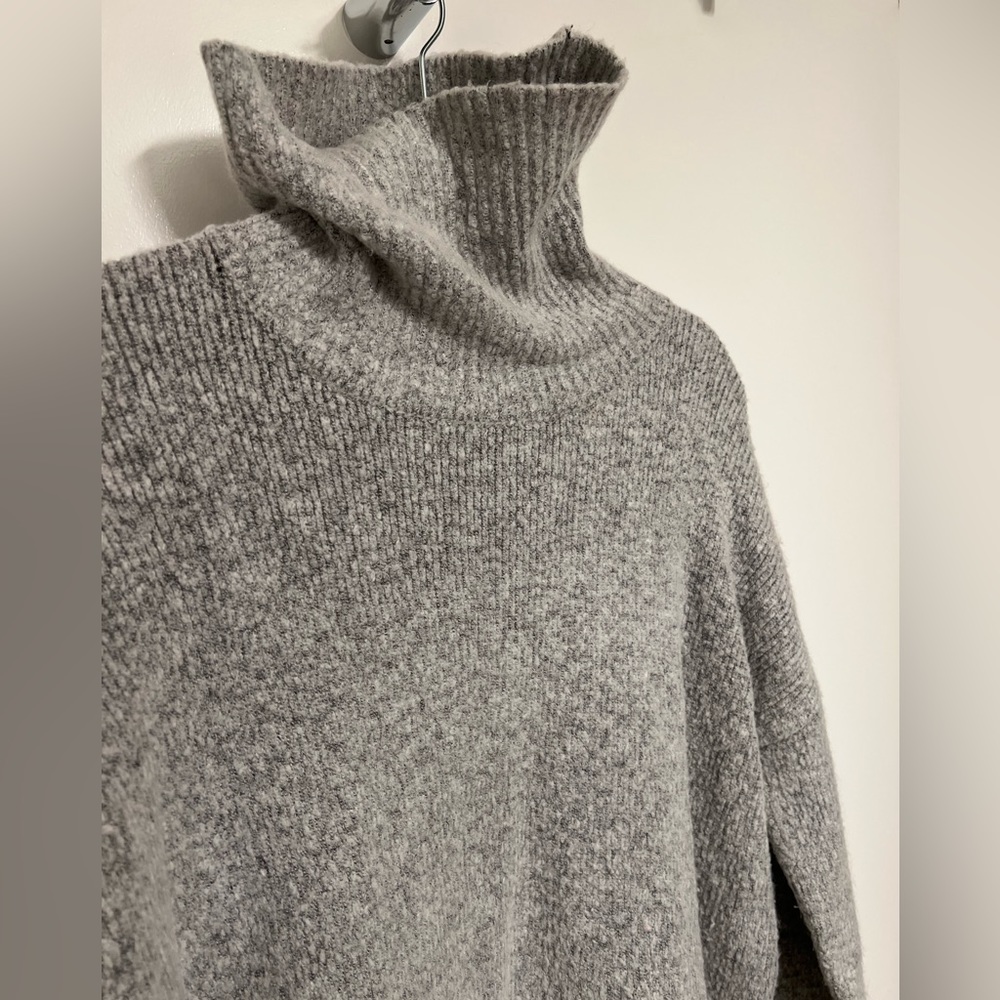 Grey warm cowl neck sweater